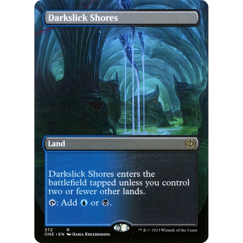 Darkslick Shores (ONE-372) - Phyrexia: All Will Be One (Borderless) Foil