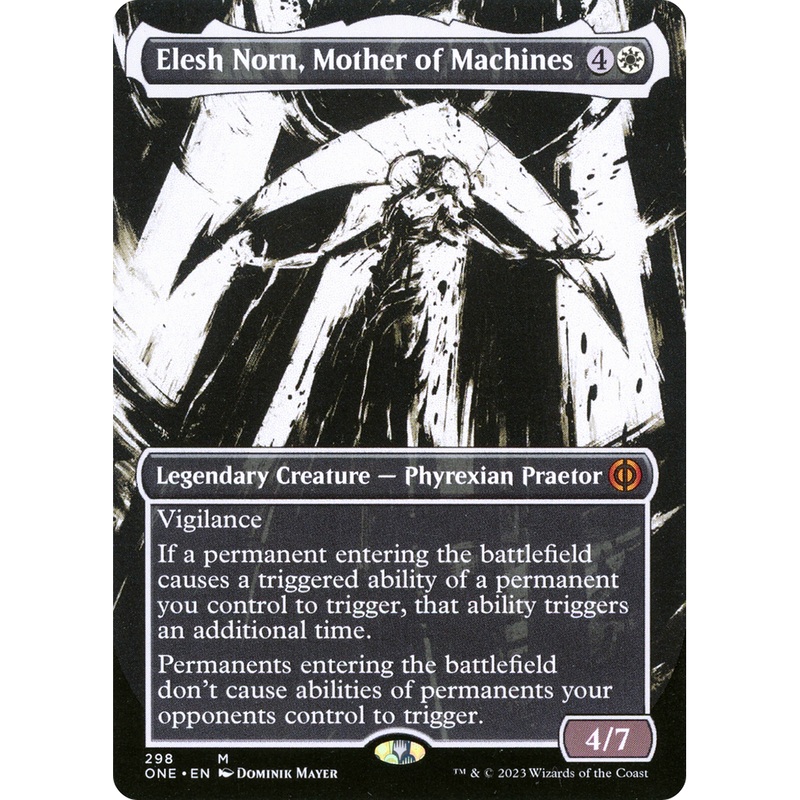 Elesh Norn, Mother of Machines (ONE-298) - Phyrexia: All Will Be One: (Showcase) (Borderless) Foil