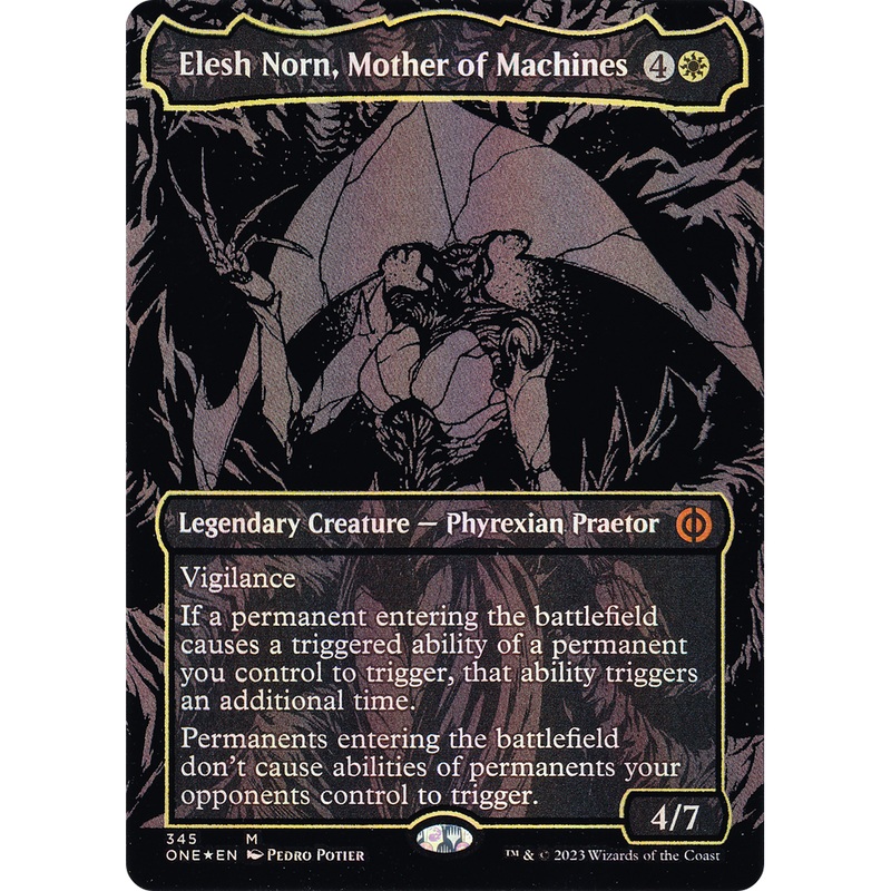 Elesh Norn, Mother of Machines (ONE-345) - Phyrexia: All Will Be One (Borderless) Foil