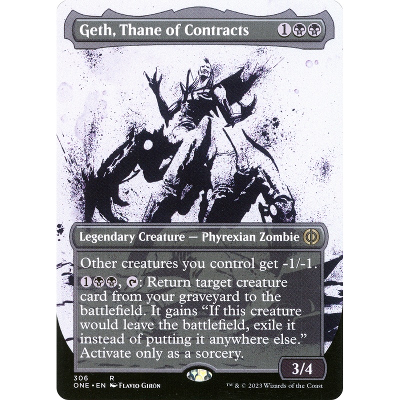 Geth, Thane of Contracts (ONE-306) - Phyrexia: All Will Be One: (Showcase) (Borderless)