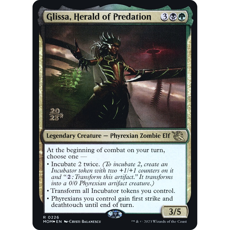 Glissa, Herald of Predation (PRE-226S) - March of the Machine Promos Foil