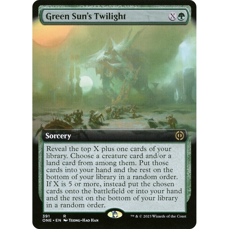 Green Sun's Twilight (ONE-391) - Phyrexia: All Will Be One: (Extended Art) Foil