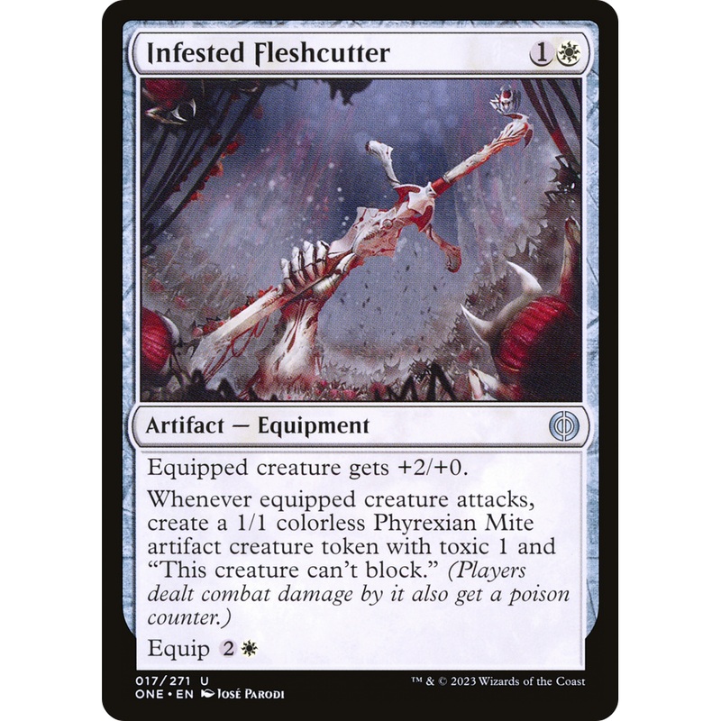 Infested Fleshcutter (ONE-017) - Phyrexia: All Will Be One Foil
