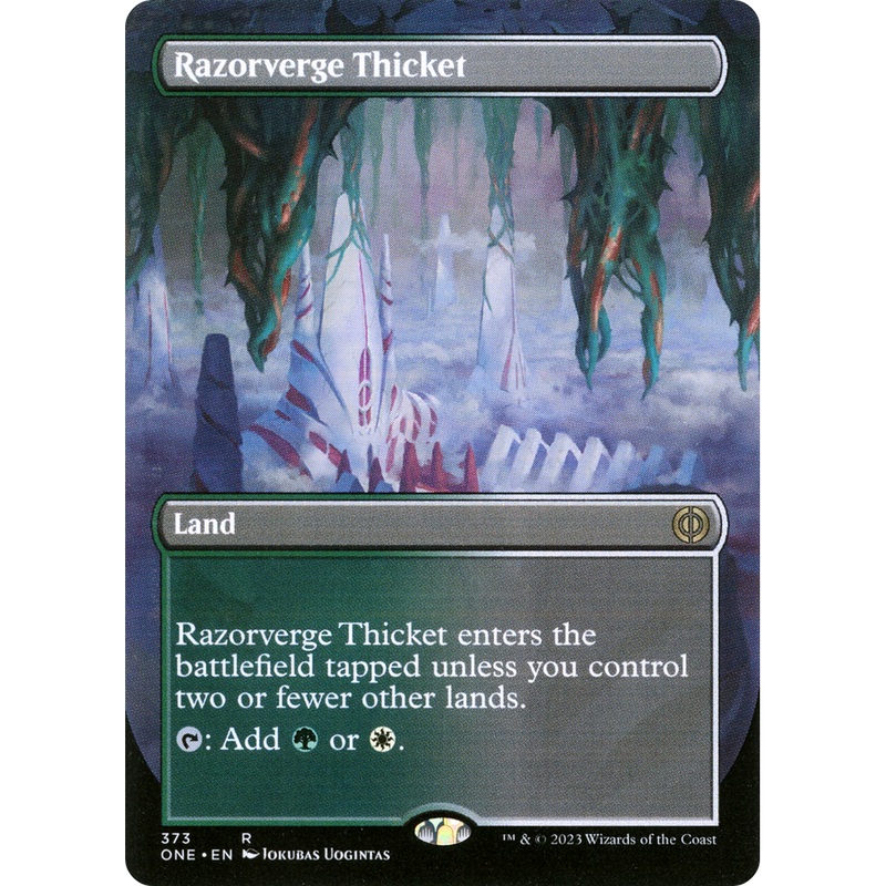 Razorverge Thicket (ONE-373) - Phyrexia: All Will Be One (Borderless) Foil