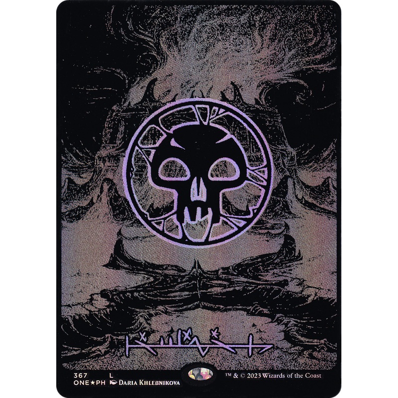 Swamp (ONE-367) - Phyrexia: All Will Be One (Borderless) Foil