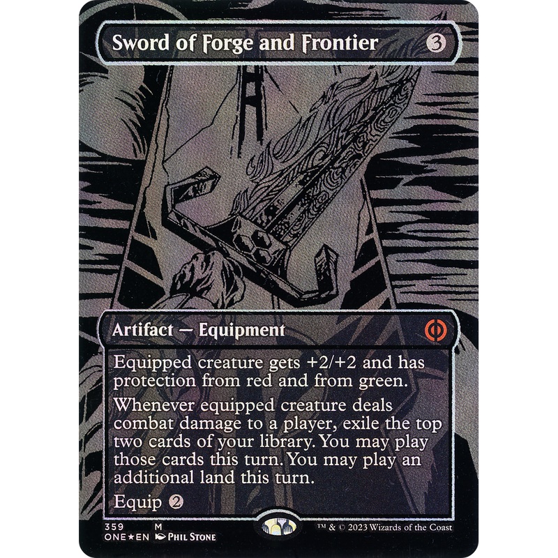 Sword of Forge and Frontier (ONE-359) - Phyrexia: All Will Be One (Borderless) Foil