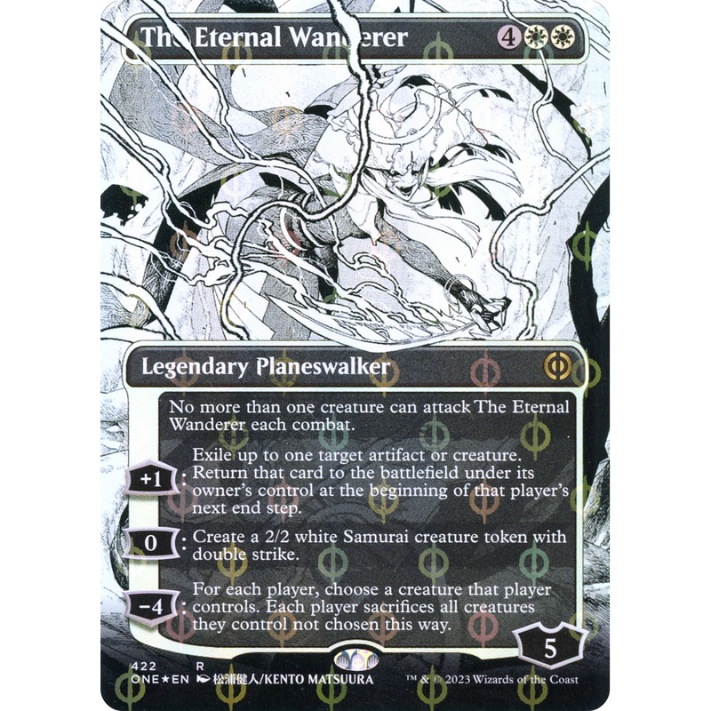 The Eternal Wanderer (ONE-422) - Phyrexia: All Will Be One: (Showcase) (Borderless) Foil