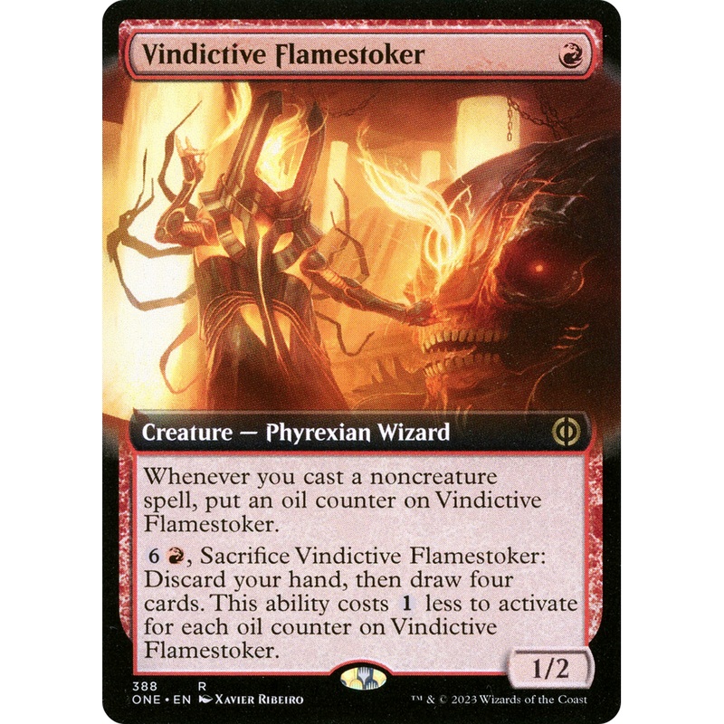 Vindictive Flamestoker (ONE-388) - Phyrexia: All Will Be One: (Extended Art) Foil