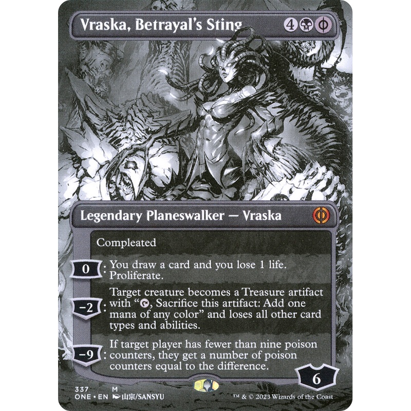 Vraska, Betrayal's Sting (ONE-337) - Phyrexia: All Will Be One: (Showcase) (Borderless)