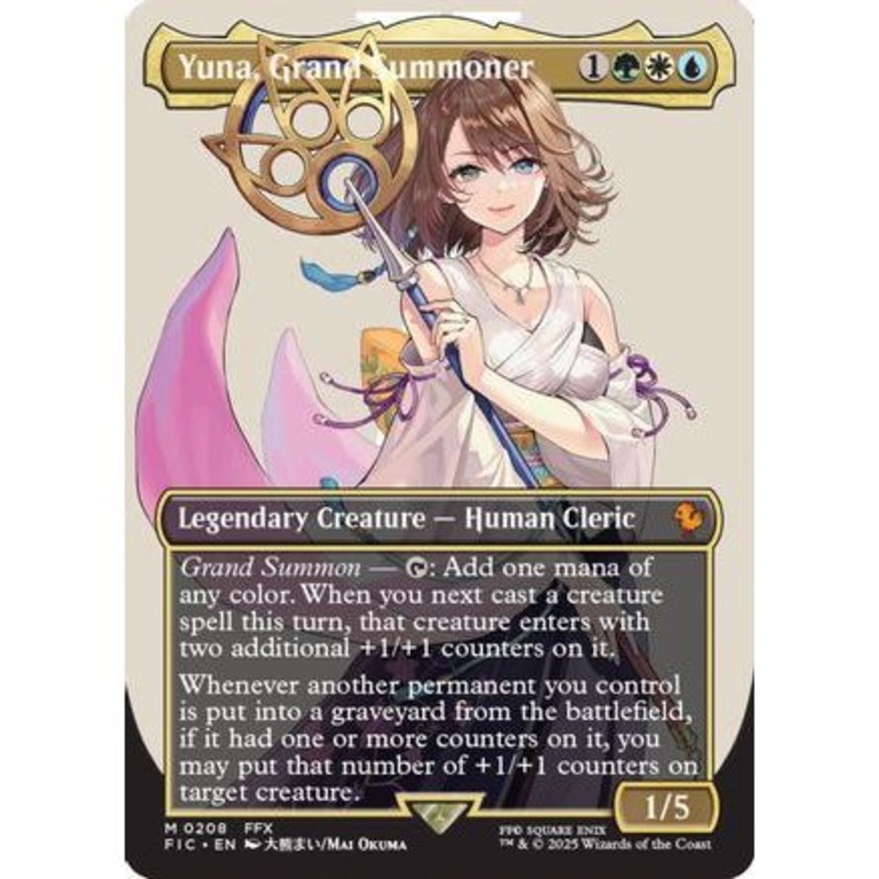 Yuna, Grand Summoner (Borderless) (FIC-208) - Commander: FINAL FANTASY