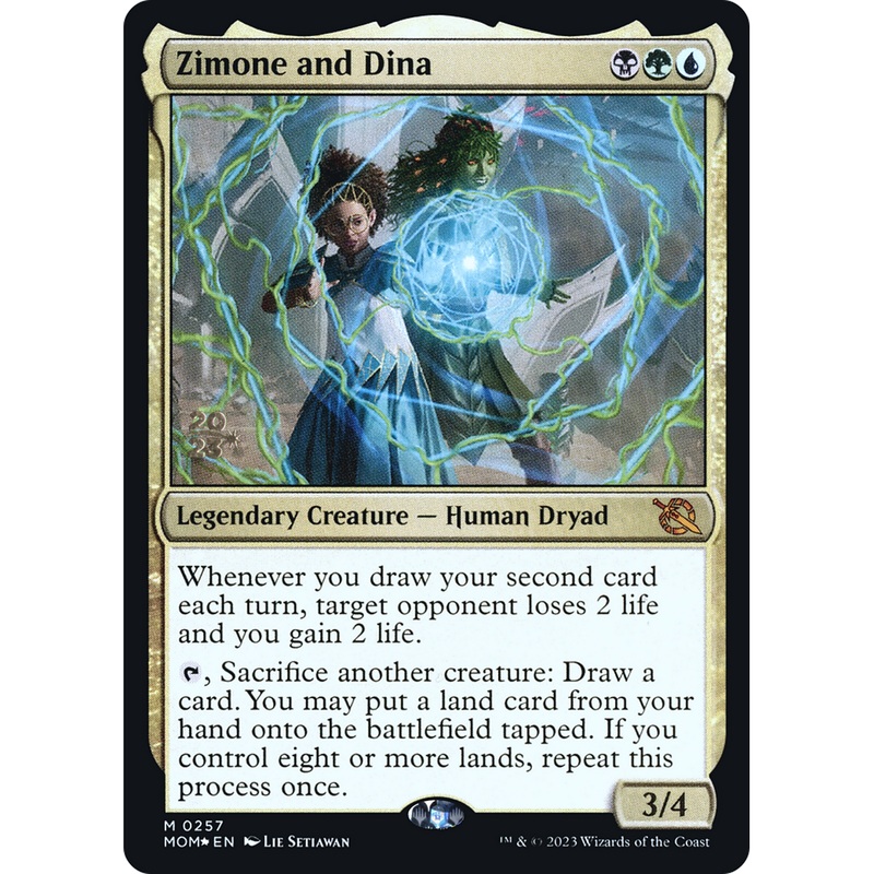 Zimone and Dina (PRE-257S) - March of the Machine Promos Foil