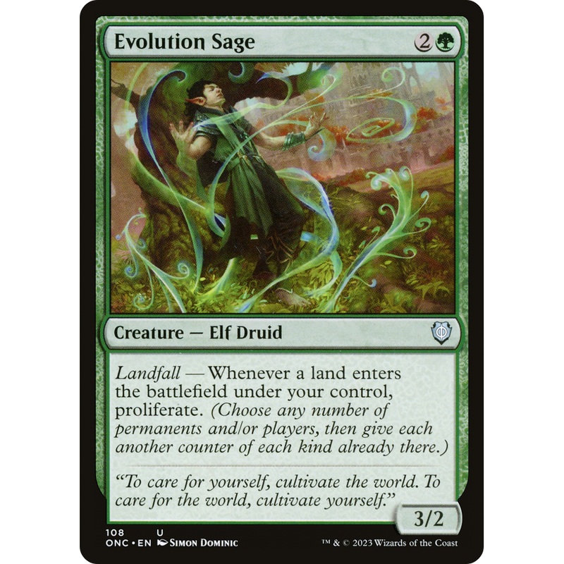 Evolution Sage (ONC-108) - Phyrexia: All Will Be One Commander