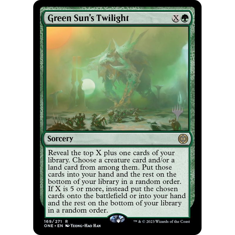 Green Sun's Twilight (PPONE-169P) - Phyrexia: All Will Be One Promos