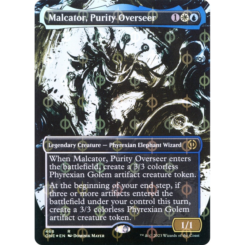 Malcator, Purity Overseer (ONE-468) - Phyrexia: All Will Be One: (Showcase) (Borderless) Foil