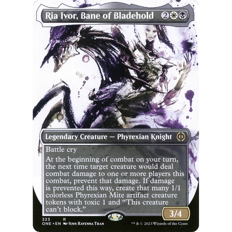 Ria Ivor, Bane of Bladehold (ONE-323) - Phyrexia: All Will Be One: (Showcase) (Borderless) Foil