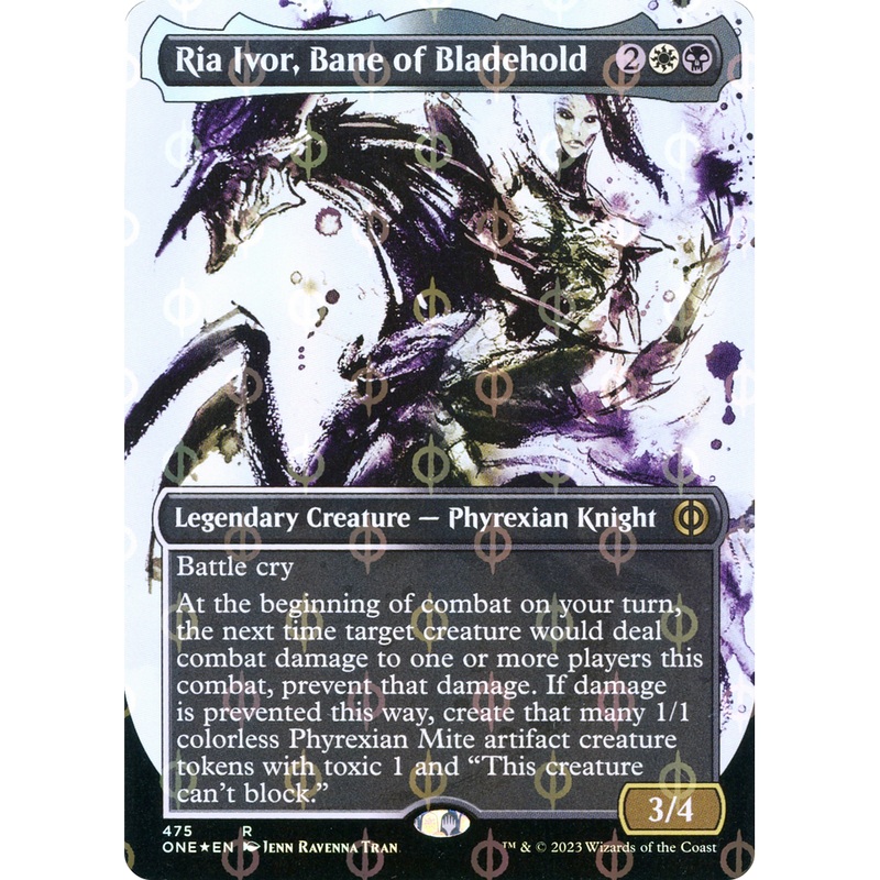 Ria Ivor, Bane of Bladehold (ONE-475) - Phyrexia: All Will Be One: (Showcase) (Borderless) Foil