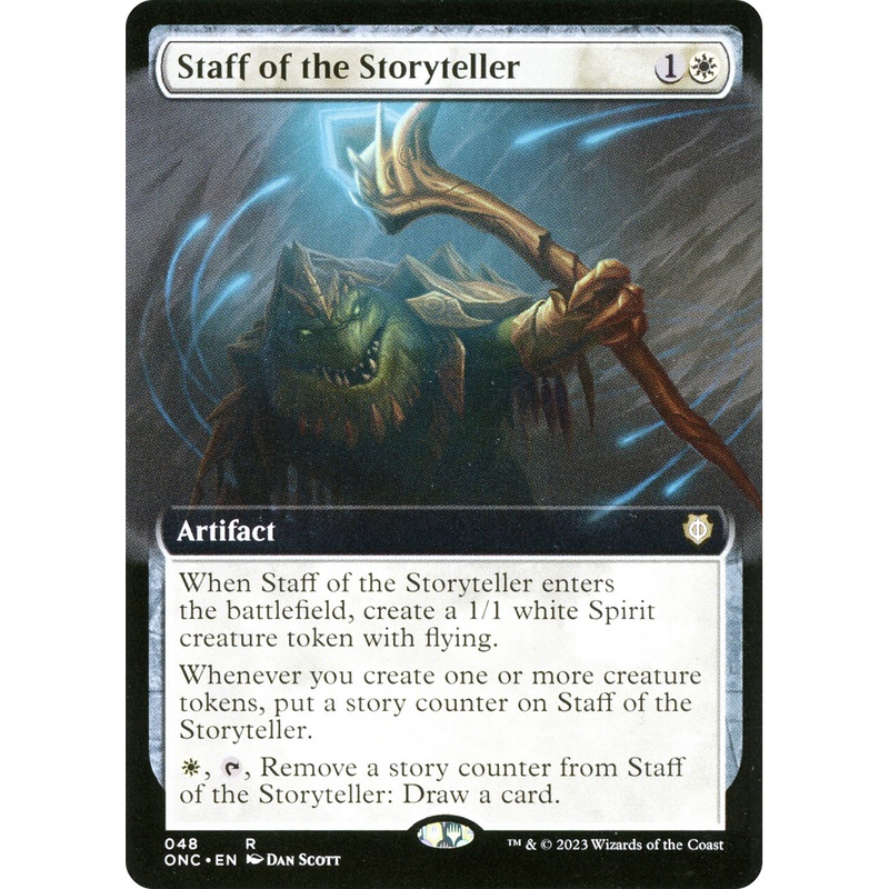 Staff of the Storyteller (ONC-048) - Phyrexia: All Will Be One Commander: (Extended Art)