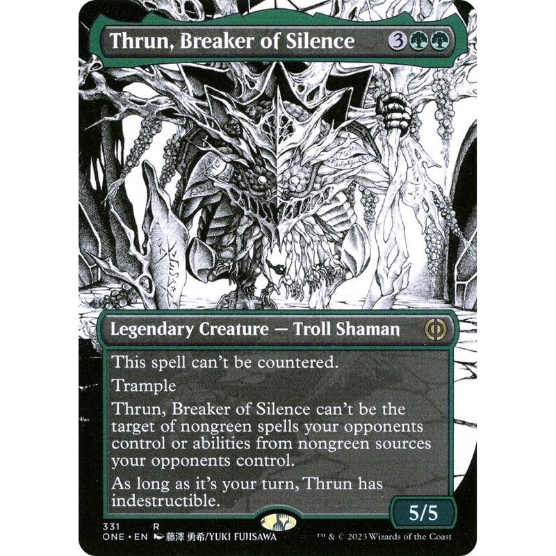 Thrun, Breaker of Silence (ONE-331) - Phyrexia: All Will Be One: (Showcase) (Borderless)
