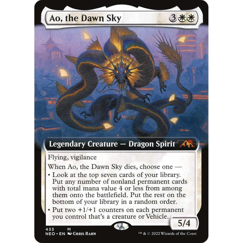 Ao, the Dawn Sky (NEO-433) - Kamigawa: Neon Dynasty: (Extended Art) Foil