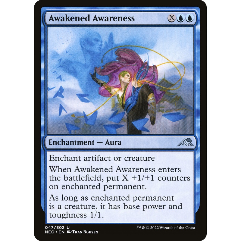 Awakened Awareness (NEO-047) - Kamigawa: Neon Dynasty Foil
