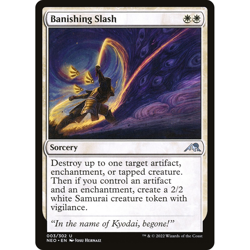 Banishing Slash (NEO-003) - Kamigawa: Neon Dynasty Foil