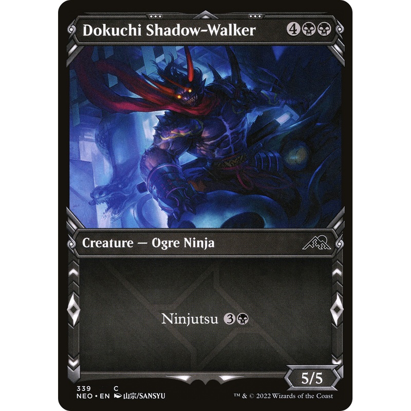 Dokuchi Shadow-Walker (NEO-339) - Kamigawa: Neon Dynasty: (Showcase) Foil