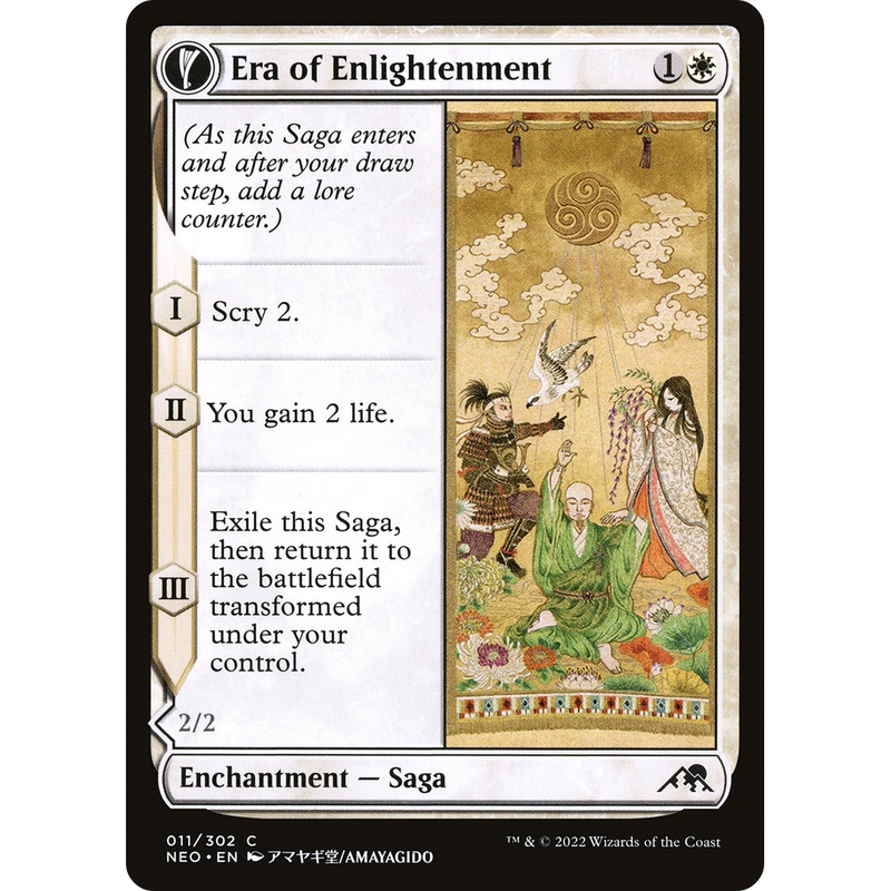 Era of Enlightenment // Hand of Enlightenment (NEO-011) - Kamigawa: Neon Dynasty: (fandfc, enchantment) Foil