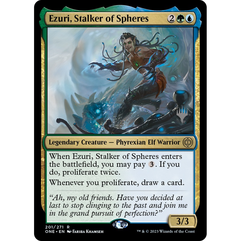Ezuri, Stalker of Spheres (PPONE-201P) - Phyrexia: All Will Be One Promos