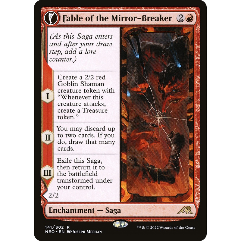 Fable of the Mirror-Breaker // Reflection of Kiki-Jiki (NEO-141) - Kamigawa: Neon Dynasty: (fandfc, enchantment)