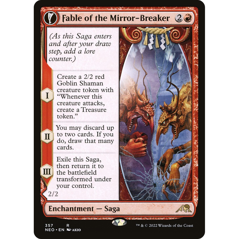 Fable of the Mirror-Breaker // Reflection of Kiki-Jiki (NEO-357) - Kamigawa: Neon Dynasty: (Showcase, fandfc) Foil