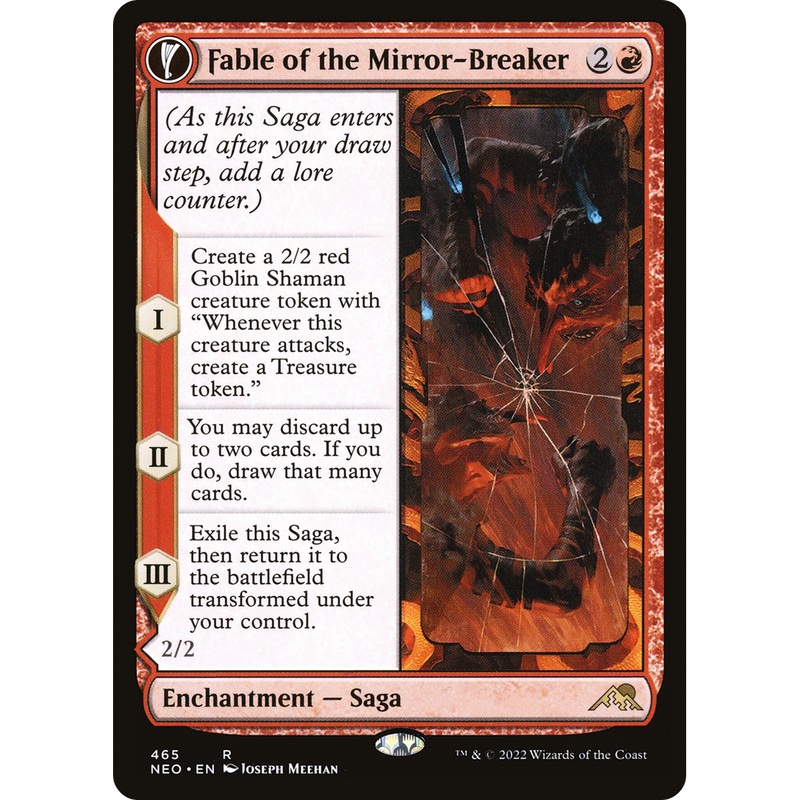 Fable of the Mirror-Breaker // Reflection of Kiki-Jiki (NEO-465) - Kamigawa: Neon Dynasty: (Extended Art, fandfc, enchantment)