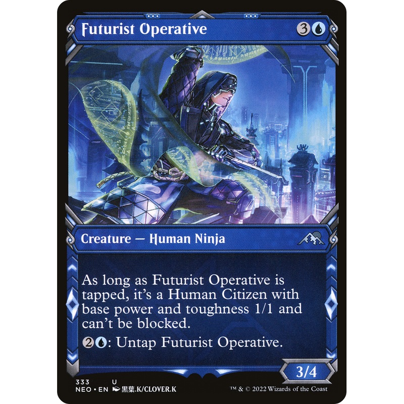 Futurist Operative (NEO-333) - Kamigawa: Neon Dynasty: (Showcase) Foil