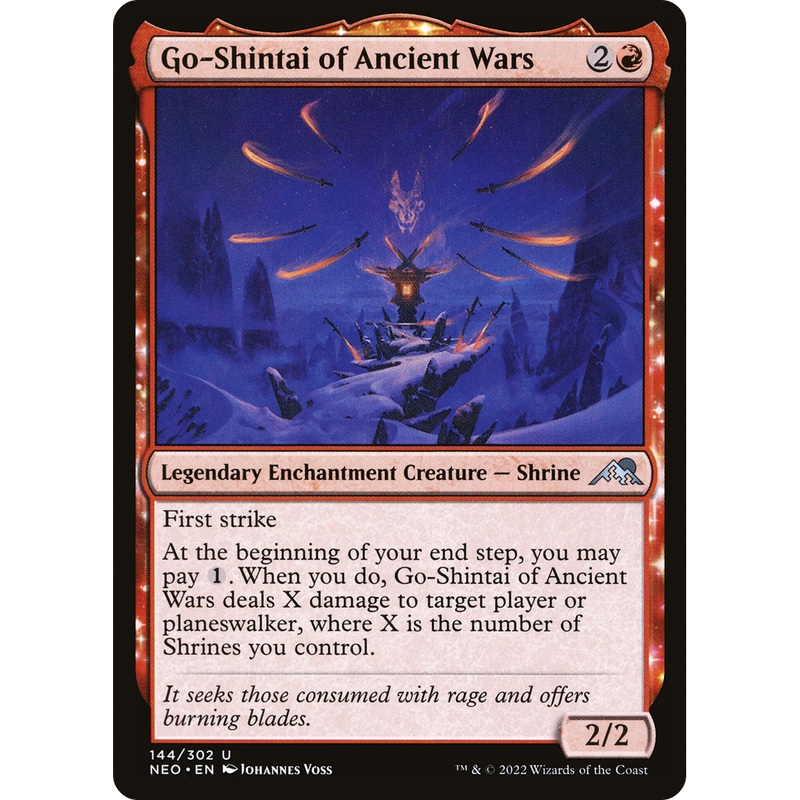 Go-Shintai of Ancient Wars (NEO-144) - Kamigawa: Neon Dynasty: (enchantment)