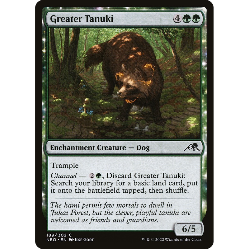 Greater Tanuki (NEO-189) - Kamigawa: Neon Dynasty: (enchantment) Foil