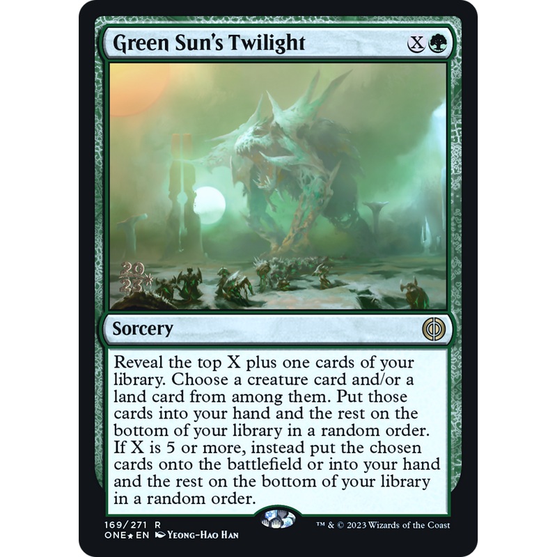 Green Sun's Twilight (PRE-169S) - Phyrexia: All Will Be One Promos Foil
