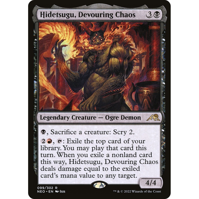 Hidetsugu, Devouring Chaos (NEO-099) - Kamigawa: Neon Dynasty Foil