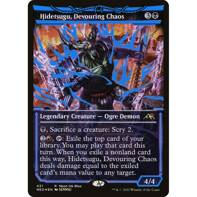 Hidetsugu, Devouring Chaos (NEO-431) - Kamigawa: Neon Dynasty: (Showcase) Foil