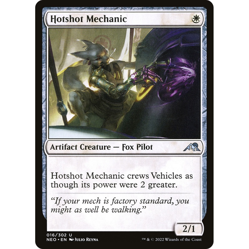 Hotshot Mechanic (NEO-016) - Kamigawa: Neon Dynasty Foil