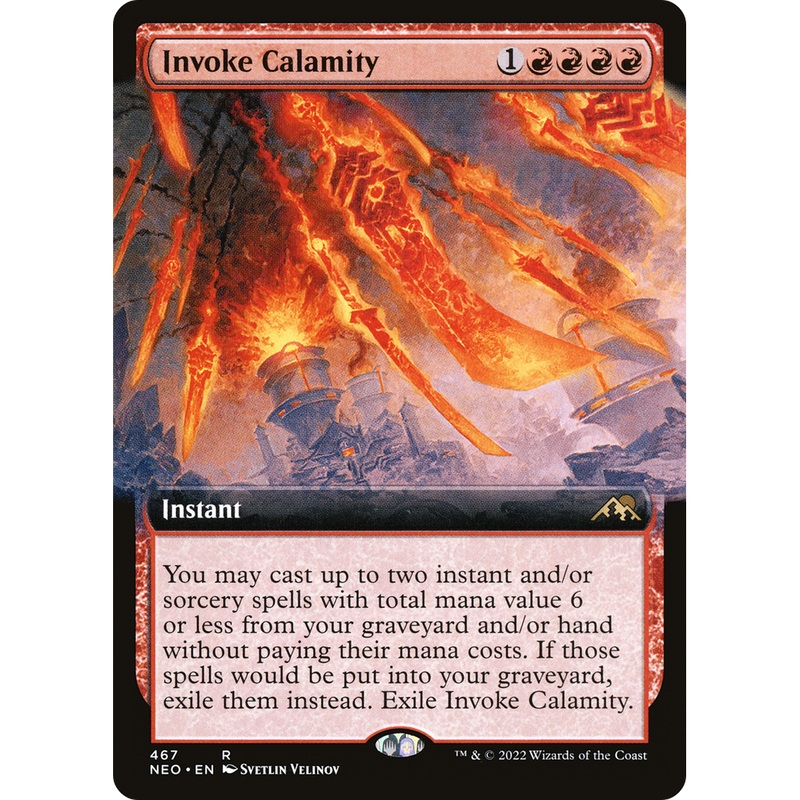 Invoke Calamity (NEO-467) - Kamigawa: Neon Dynasty: (Extended Art)