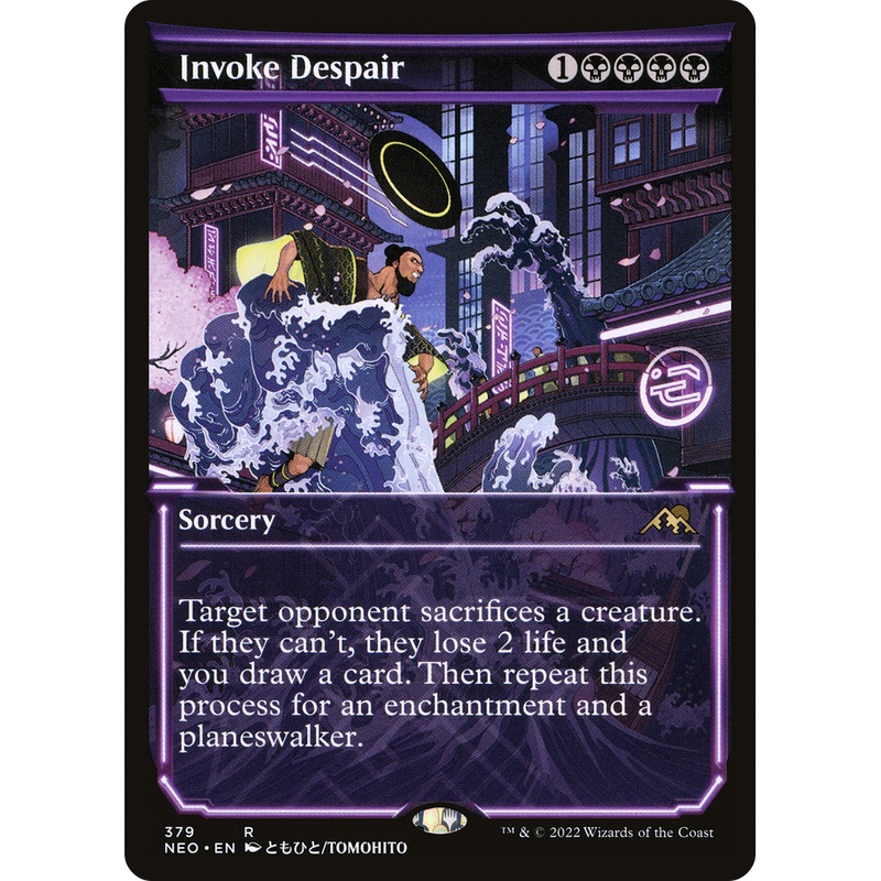 Invoke Despair (NEO-379) - Kamigawa: Neon Dynasty: (Showcase) Foil