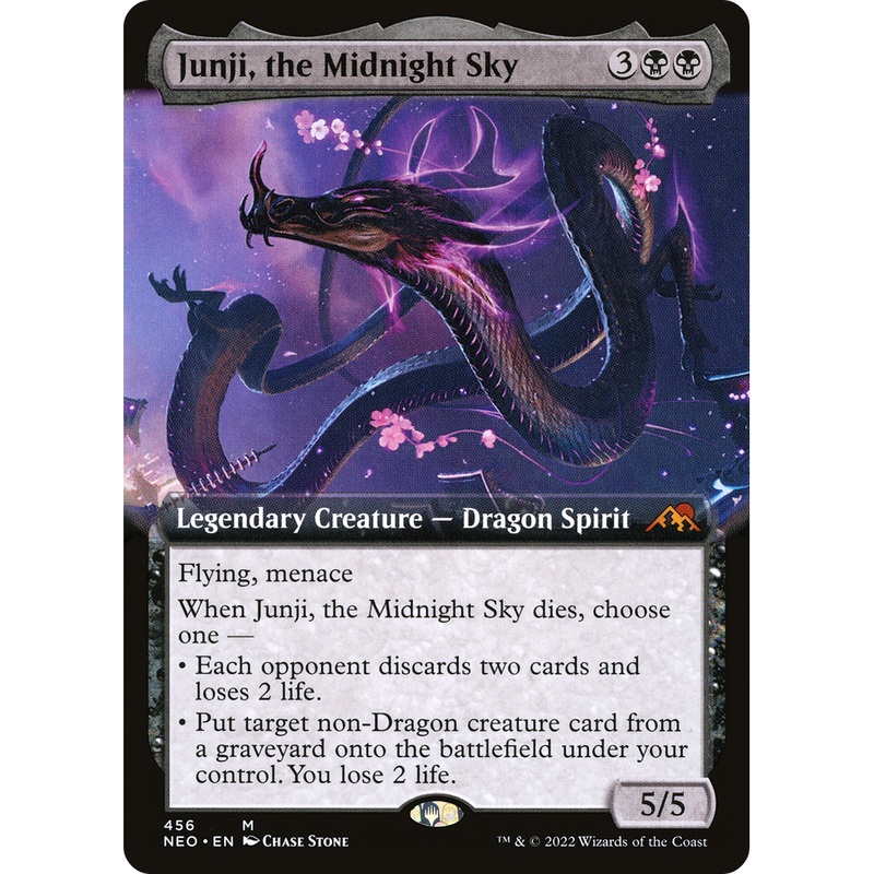 Junji, the Midnight Sky (NEO-456) - Kamigawa: Neon Dynasty: (Extended Art) Foil