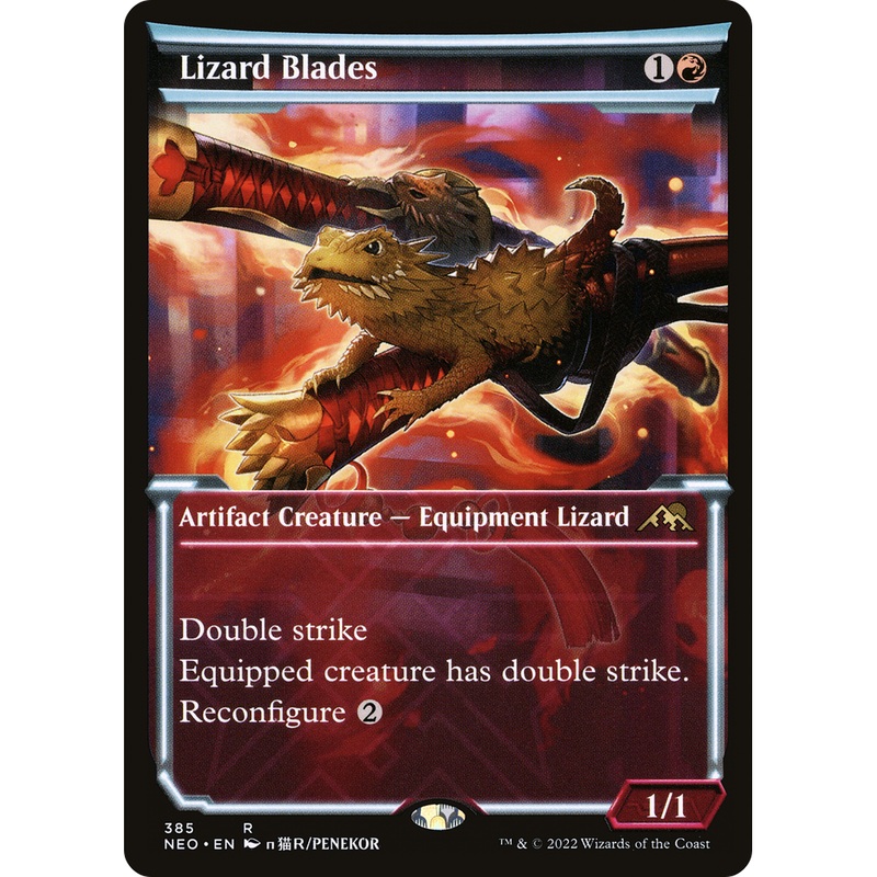 Lizard Blades (NEO-385) - Kamigawa: Neon Dynasty: (Showcase)