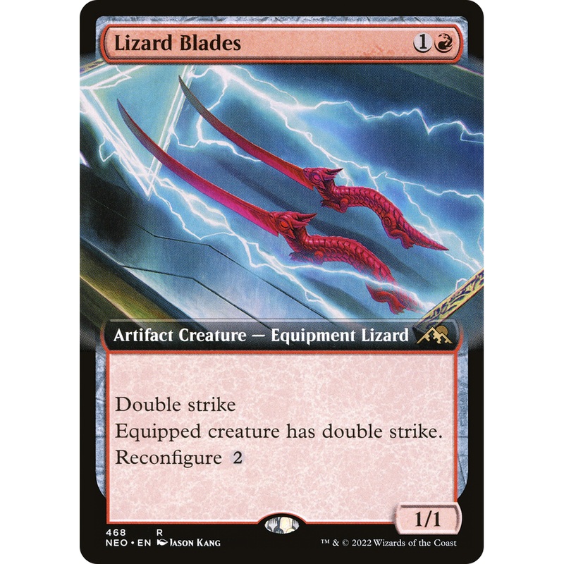 Lizard Blades (NEO-468) - Kamigawa: Neon Dynasty: (Extended Art)