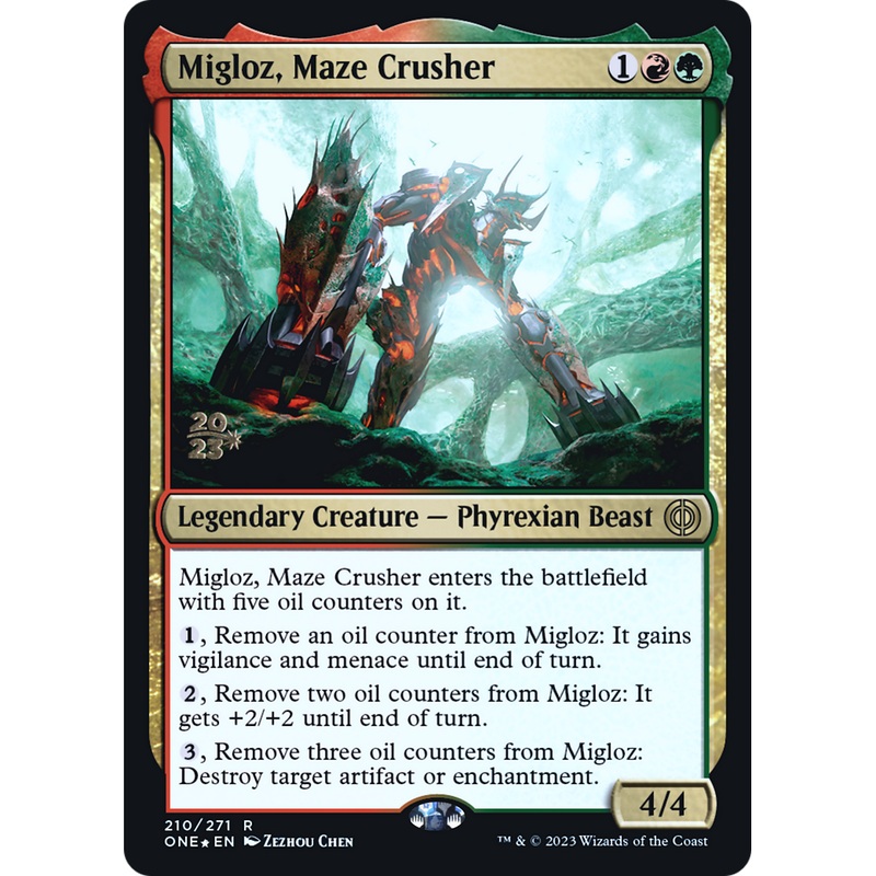Migloz, Maze Crusher (PRE-210S) - Phyrexia: All Will Be One Promos Foil