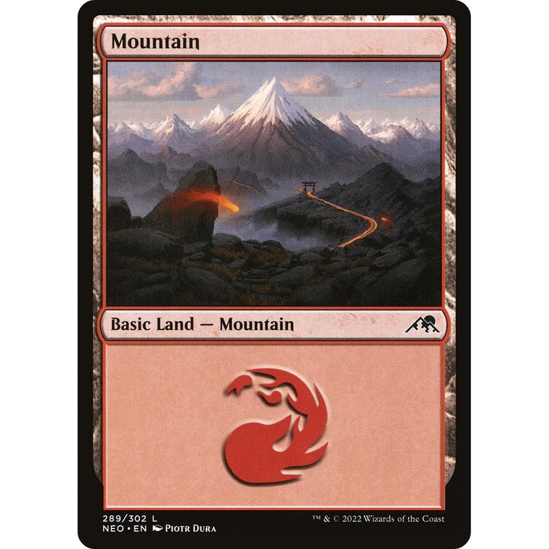Mountain (NEO-289) - Kamigawa: Neon Dynasty Foil