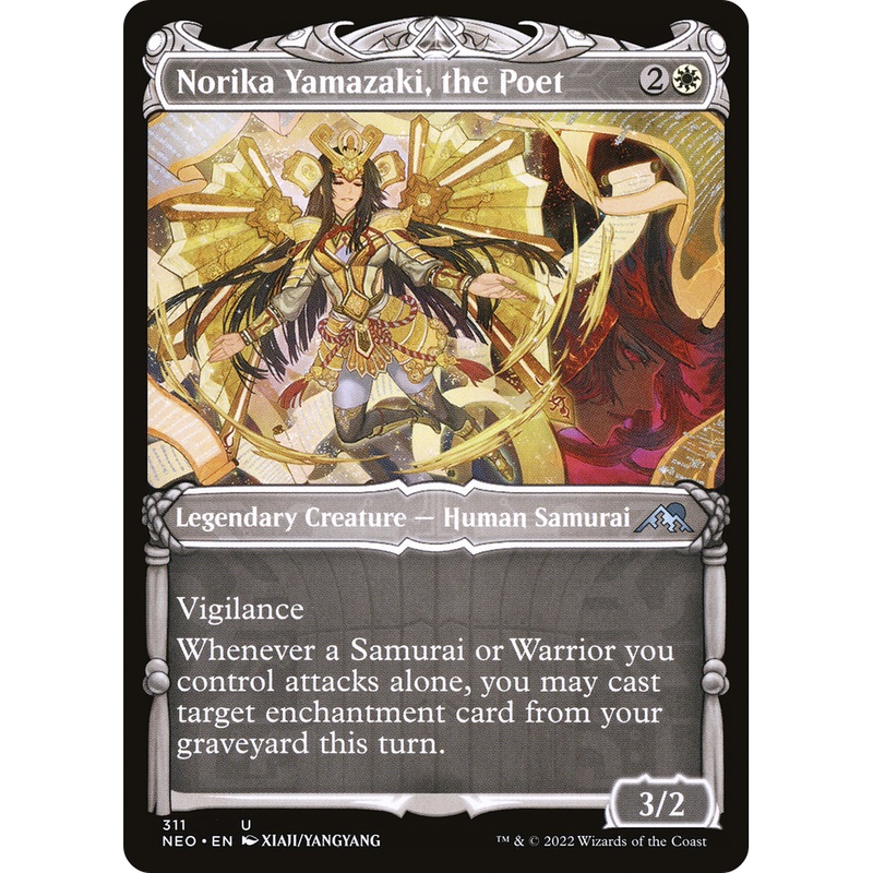 Norika Yamazaki, the Poet (NEO-311) - Kamigawa: Neon Dynasty: (Showcase) Foil