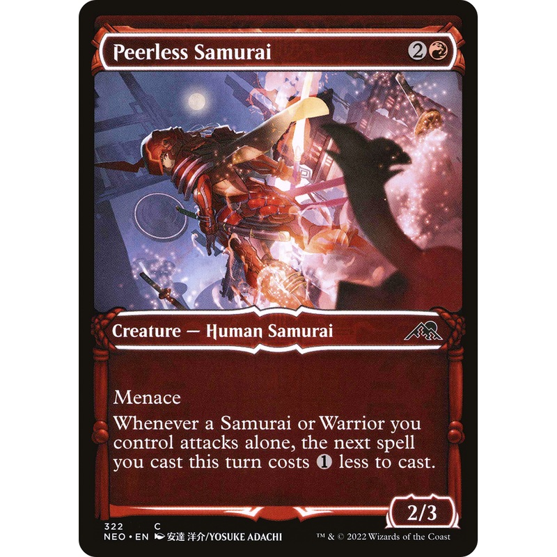 Peerless Samurai (NEO-322) - Kamigawa: Neon Dynasty: (Showcase)