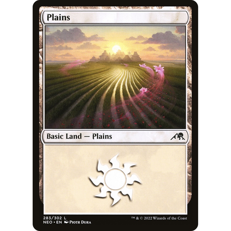 Plains (NEO-283) - Kamigawa: Neon Dynasty Foil