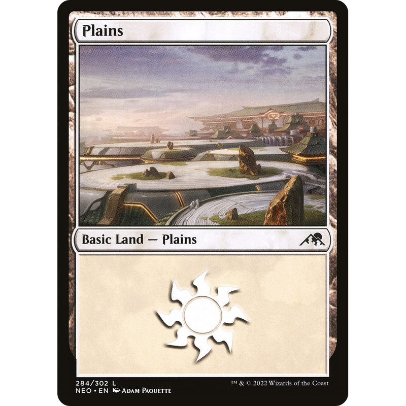 Plains (NEO-284) - Kamigawa: Neon Dynasty Foil