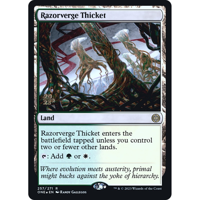 Razorverge Thicket (PRE-257S) - Phyrexia: All Will Be One Promos Foil
